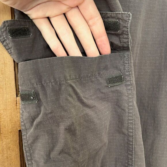 Duluth Trading Company XL X 32 Pants Brown Cargo Elastic Waist Outdoors Belted - Picture 4 of 8